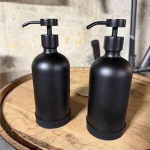 Matte Black Soap Dispenser Bottle - Home Accents